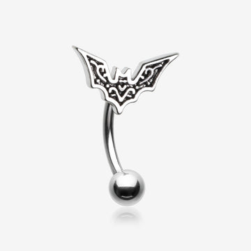 Tribe Goth Bat Curved Barbell